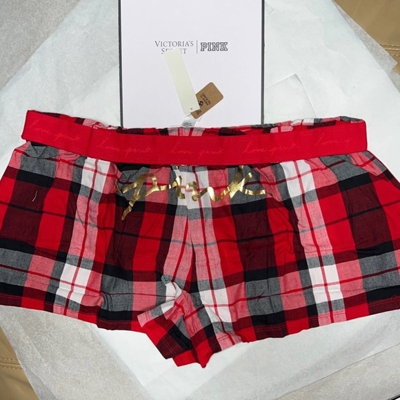 (XL) Victoria’s Secret Plaid Boxer Sleep Flannel Pajama Short - Picture 4 of 7